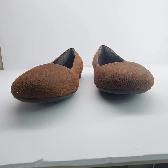 SAS Brown Lacey Slip On Loafers Womens 9W - Picture 7 of 9